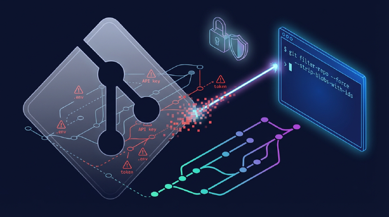 git filter-repo로 비밀키·토큰 유출 커밋 히스토리 완전 삭제하기 (강제 푸시·재동기화)
