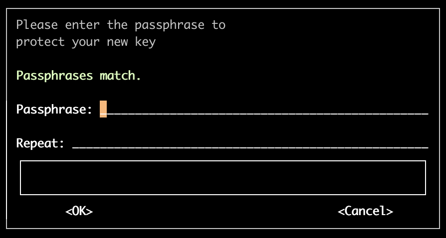 gpg –full-generate-key로 키 생성을 진행하는 터미널 화면